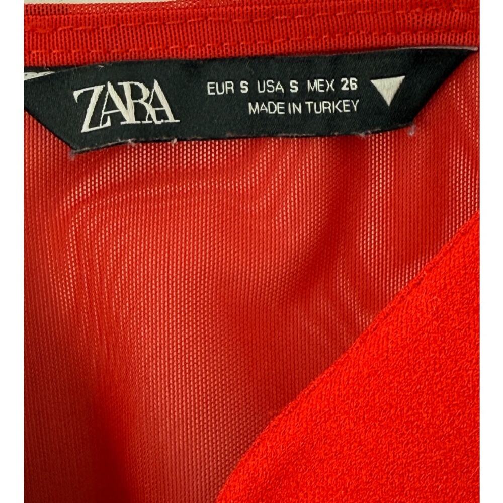 Zara Red Bustier Bralette Top Padded Crop Going Out Party Night Size M - Picture 4 of 9
